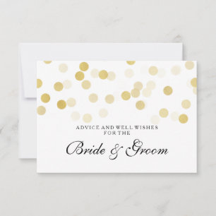 Carte de conseil mariage Faux Gold Foil Parties sc