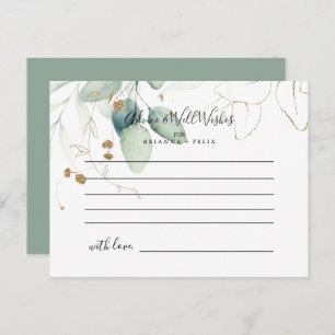 Carte de conseil Mariage Gold Eucalyptus