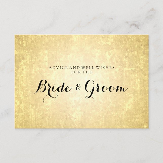 Carte de conseil mariage Gold Foil Stars Look Conf (Devant)