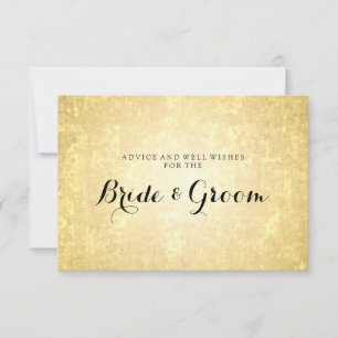 Carte de conseil mariage Gold Foil Stars Look Conf