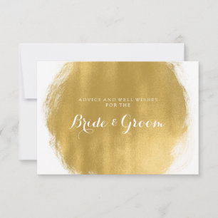 Carte de conseil mariage Gold Peinture Look