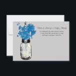 Carte de conseil mariage - Mason Jar<br><div class="desc">Donnez à chacun de vos invités cette carte de conseil Mariage afin qu'ils puissent écrire n'importe quel pourboire pour un mariage heureux. Vous adorerez les lire au fil des ans. Parfait pour un mariage de style champêtre ou peut-être que vous aimez juste Mason Jars! Vieux Mason Jar vintage accroché à...</div>