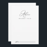 Carte de conseil Mariage minimaliste chic classiqu<br><div class="desc">Cette carte de conseil mariage chic et minimaliste classe conviendra parfaitement à un mariage rustique. Le design sobre et élégant présente une typographie de script classique et sophistiquée en noir et blanc. Ces cartes sont parfaites pour un mariage, une douche nuptiale, un baby shower, une fête de remise de diplômes...</div>