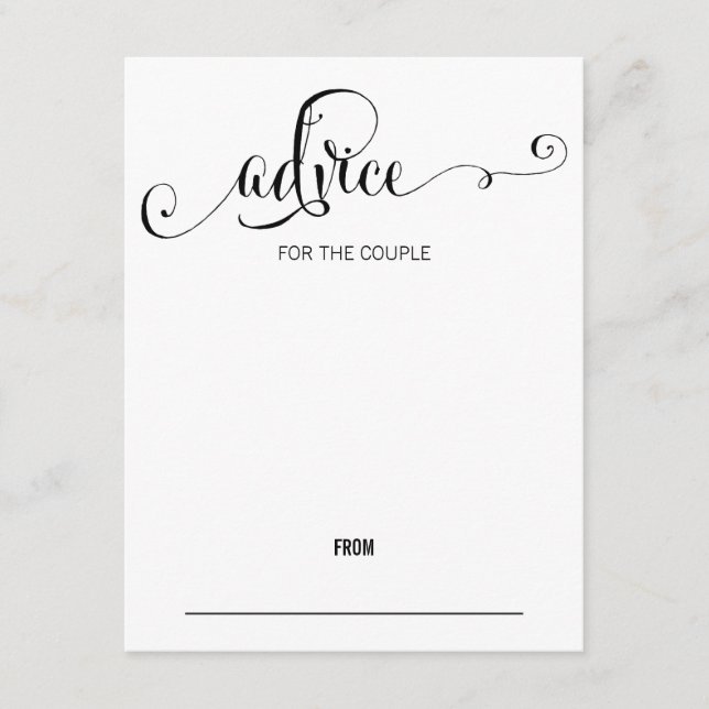 Carte de conseil Mariage Modern We Do Script (Devant)