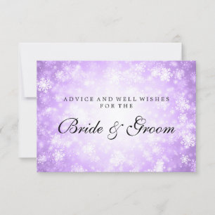 Carte de conseil mariage Purple Winter Wonderland