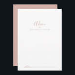 Carte de conseil Mariage rose Gold Simple Minimali<br><div class="desc">Cette carte-conseil minimaliste en or rose est parfaite pour un mariage moderne. Le design sobre et élégant présente une typographie de script classique et sophistiquée en or rose. Ces cartes sont parfaites pour un mariage, une douche nuptiale, un baby shower, une fête de remise de diplômes et plus encore. Personnalisez...</div>