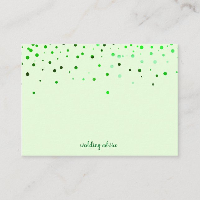 Carte de conseil Mariage vierge verte, Femme, mama (Devant)