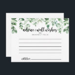 Carte de conseil minimaliste pour Mariage Eucalypt<br><div class="desc">Cette carte de conseil minimaliste pour mariage d'eucalyptus vert est parfaite pour un mariage rustique. Le design est composé d'eucalyptus vert aquarelle peint à la main, d'une beauté naturelle inspirante. Ces cartes sont parfaites pour un mariage, une douche nuptiale, un baby shower, une fête de remise de diplômes et plus...</div>
