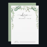 Carte de conseil minimaliste pour Mariage Eucalypt<br><div class="desc">Cette carte de conseil minimaliste pour mariage d'eucalyptus vert est parfaite pour un mariage moderne. Le design se compose d'aquarelles dessinées à la main par d'élégantes branches d'eucalyptus botaniques et de feuilles, décorant des cadres géométriques. Ces cartes sont parfaites pour un mariage, une douche nuptiale, un baby shower, une fête...</div>