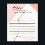 Carte de conseil moderne en marbre rose et or<br><div class="desc">Un design moderne en marbre présente votre entreprise de manière élégante. Les parties scintillantes sont simulées par le design. Il n'y aura pas de parties scintillantes sur ce produit. La coordination à l'envers est incluse. Les articles correspondants pour compléter votre collection d'événements sont disponibles dans notre boutique Zazzle!</div>
