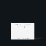 Carte de conseil Noir/Blanc pour les nouveaux pare<br><div class="desc">Utilisez cette carte de voeux moderne à votre fête pour que les invités laissent une note personnelle à l'invité d'honneur. Ajoutez vos informations sur le formulaire modèle. Le menu d'édition avancée vous permet de modifier les couleurs et les polices.</div>