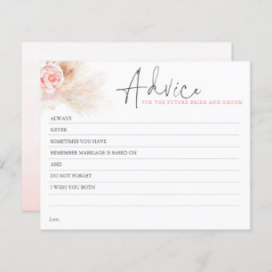 Carte de conseil Pampas Grass Rose