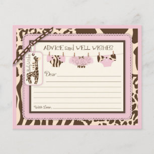 Carte de conseil Poster de animal Giraffe Tutu Dia