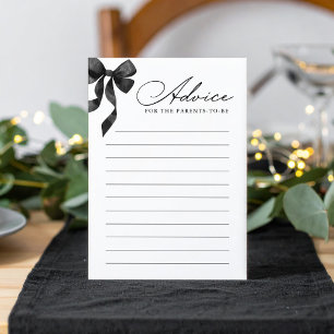 Carte de conseil pour Baby shower noir