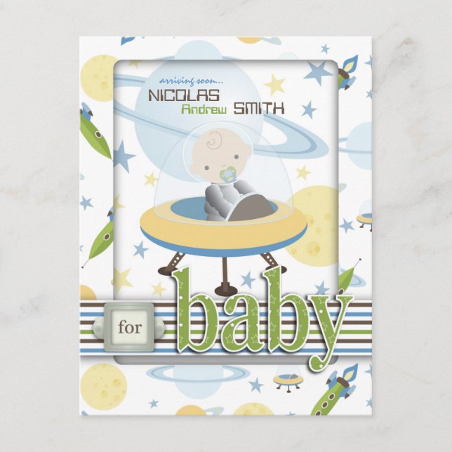 Carte de conseil pour bébé espace 2 (Devant)