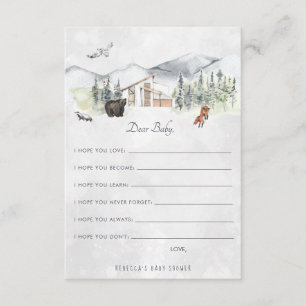 Carte de conseil pour bébés Forêt de bois