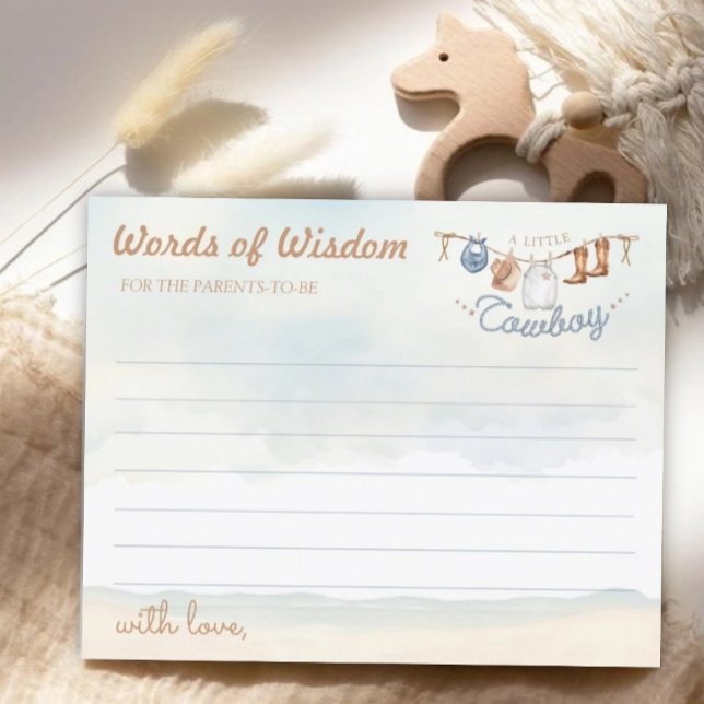 Carte de conseil pour le Baby shower occidental Li (Créateur téléchargé)