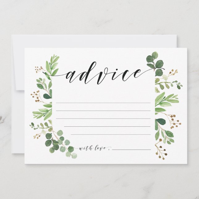 Carte de conseil pour les jeunes mariés (Devant)