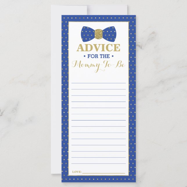 Carte de conseil pour Maman-To-Be, Petit Baby show (Devant)