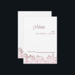 Carte de conseil pour Mariage Fleur sauvage coloré<br><div class="desc">C'est la belle élégante carte de conseil Mariage fleur sauvage. Cette carte-conseil fleur sauvage colorée est parfaite pour votre mariage d'été simple et fantaisiste en arc-en-ciel boho. Il est parfait comme des cartes mariages,  cartes de visite et plus. Cliquez sur le bouton customiser pour personnaliser le design.</div>