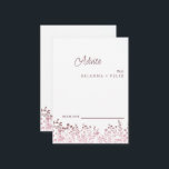 Carte de conseil pour Mariage Fleur sauvage coloré<br><div class="desc">C'est la belle élégante carte de conseil Mariage fleur sauvage. Cette carte-conseil fleur sauvage colorée est parfaite pour votre mariage d'été simple et fantaisiste en arc-en-ciel boho. Il est parfait comme des cartes mariages,  cartes de visite et plus. Cliquez sur le bouton customiser pour personnaliser le design.</div>