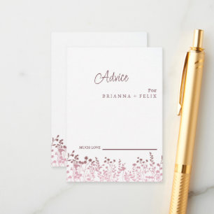 Carte de conseil pour Mariage Fleur sauvage coloré