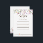 Carte de conseil pour Mariage Fleur sauvage coloré<br><div class="desc">C'est la belle élégante carte de conseil Mariage fleur sauvage. Cette carte-conseil fleur sauvage colorée est parfaite pour votre mariage d'été simple et fantaisiste en arc-en-ciel boho. Il est parfait comme des cartes mariages,  cartes de visite et plus. Cliquez sur le bouton customiser pour personnaliser le design.</div>