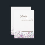 Carte de conseil pour Mariage Fleur sauvage coloré<br><div class="desc">C'est la belle élégante carte de conseil Mariage fleur sauvage. Cette carte-conseil fleur sauvage colorée est parfaite pour votre mariage d'été simple et fantaisiste en arc-en-ciel boho. Il est parfait comme des cartes mariages,  cartes de visite et plus. Cliquez sur le bouton customiser pour personnaliser le design.</div>