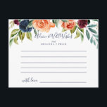 Carte de conseil pour Mariage Floral Élégant Multi<br><div class="desc">Cette carte de conseil aux mariage floraux multicolores et élégantes est parfaite pour un mariage moderne. Le design présente des bouquets soigneusement dessinés à la main de rose, de rougeur, de jaune, de bordeaux, de rouge, de fleurs d'indigo et de feuillage vert, inspirant la beauté naturelle. Ces cartes sont parfaites...</div>