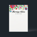 Carte de conseil pour mariage mixte de broderie me<br><div class="desc">Les cartes de conseil en mariage pour le nouveau couple marié sont une fête de fiançailles amusante, une douche ou une réception de mariage pour les invités et une façon charmante pour le couple de regarder en arrière sur leur journée spéciale et de se souvenir de la famille et des...</div>
