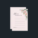 Carte de conseil pour Mariage rose flou<br><div class="desc">Cette carte de conseil mariage rose floral rousse présente de beaux arrière - plans classiques chic de rose pastel et bleu marine avec une typographie moderne simple et une calligraphie élégante pour donner un ton sophistiqué à tout style d'événement. Chaque produit est agrémenté de roses roses roses rousses et d'hydrangées...</div>