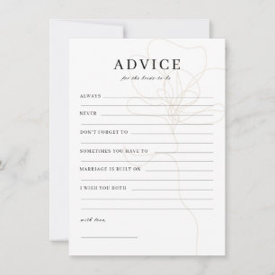 Carte de conseil pour mariée Rose illustrée