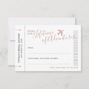 Carte de conseil rose Fête des mariées Date de voy