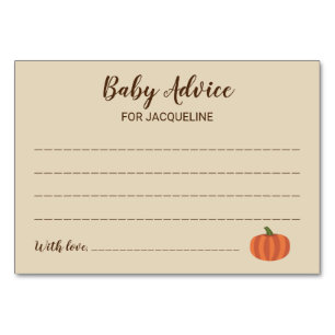 Carte de conseil sur le Baby shower rustique de l'