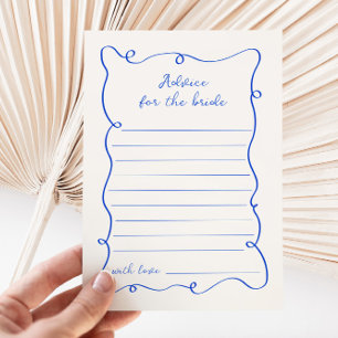 Carte de conseil sur le cadre bleu dessiné à la ma