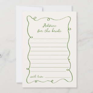 Carte de conseil sur le cadre vert dessiné à la ma