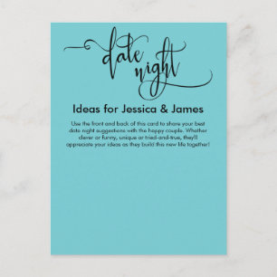 Carte de conseil Turquoise Date Night Ideas
