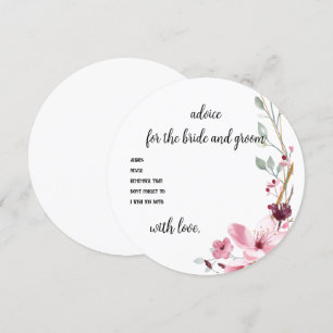 Carte de conseil Wedding shower Floral