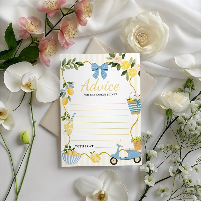 Carte de conseils Ciao Baby Lemon Shower (Créateur téléchargé)