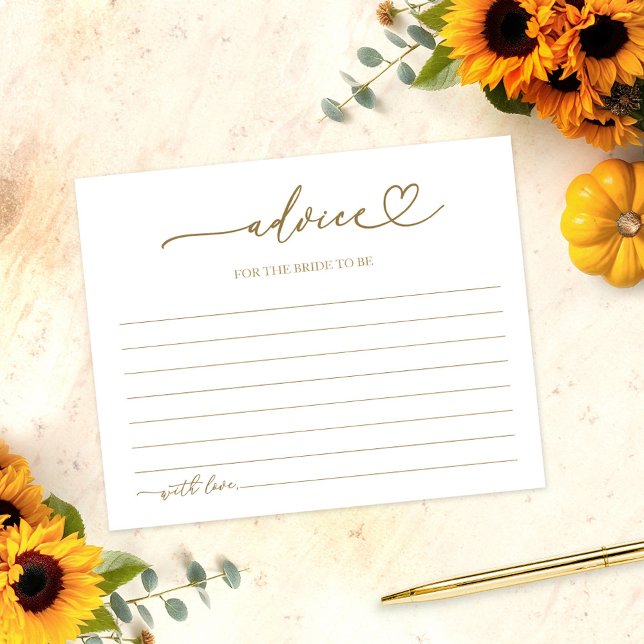 Carte de conseils de mariage champêtre avec tourne (Créateur téléchargé)