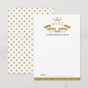 Carte de conseils de mariage Classique Gold Crest