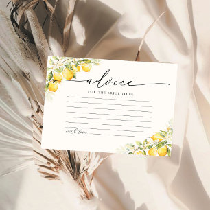 Carte de conseils de mariage Lemon Green Citrus
