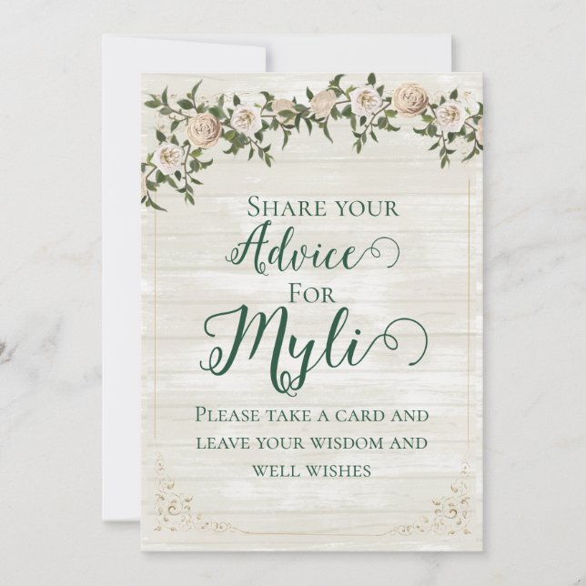 Carte de conseils de mariage pour une fête de mari (Devant)