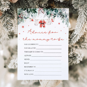 Carte de conseils de Noël pour la future maman