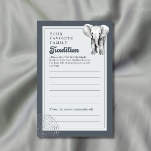 Carte de conseils de tradition de famille d'élépha