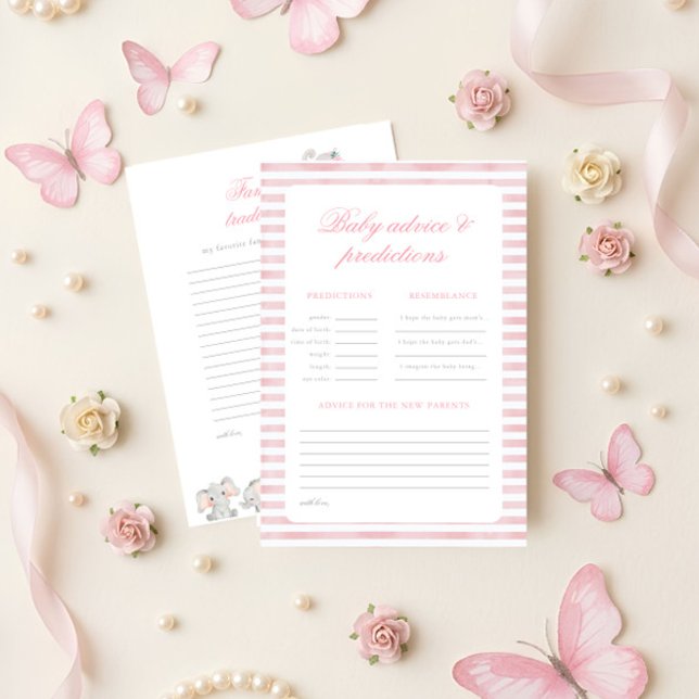 Carte de conseils et de prédictions pour bébé élég (Créateur téléchargé)