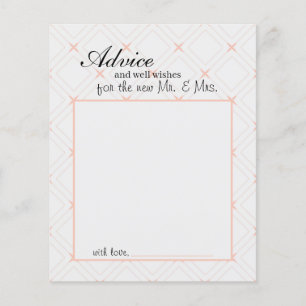 Carte de conseils géométriques Pastel Peach et Cre