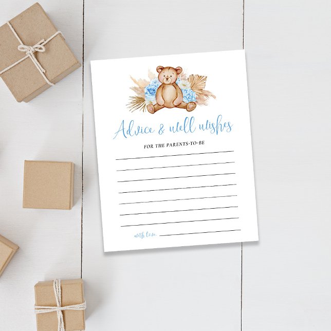 Carte de conseils Ourson en peluche (Créateur téléchargé)