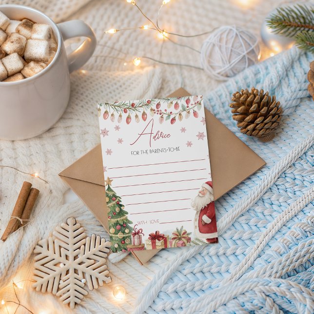 Carte de conseils pour Baby Shower de Noël (Créateur téléchargé)