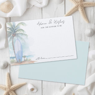 Carte de conseils pour Baby Shower plage